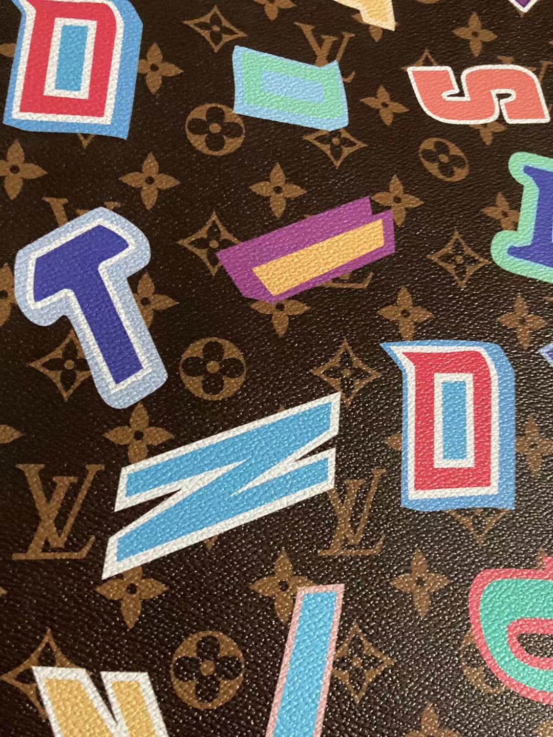 Cuir coloré avec lettres LV pour sac de sport personnalisé