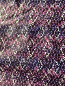 Purple Geometry LV Monogram Leather for Custom Sneakers