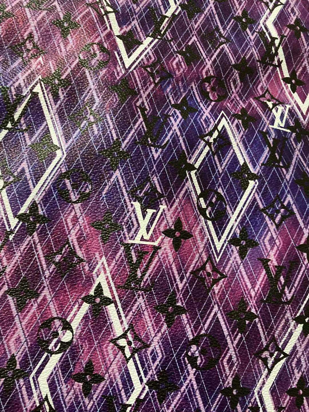 Purple Geometry LV Monogram Leather for Custom Sneakers