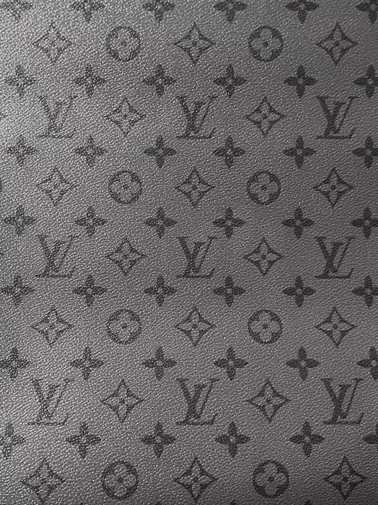 Premium Grau Schwarz LV Leder für Geldbörse Custom Sneakers