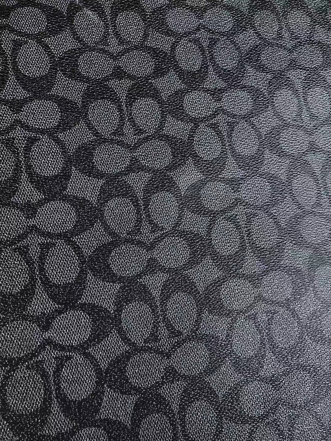 Schwarzes Coach-Vinylleder für Taschenmaterial, individuell angefertigte Schuhe