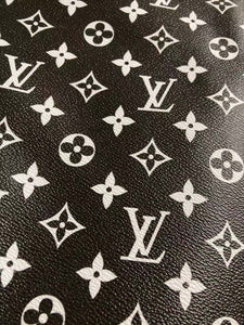 Classic Black White LV Monogram Leather for Custom Sneakers