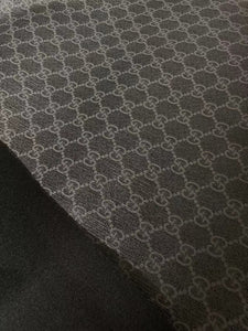 Classic Premium Black Grey Gucci Vinyl Designer Leather for Custom