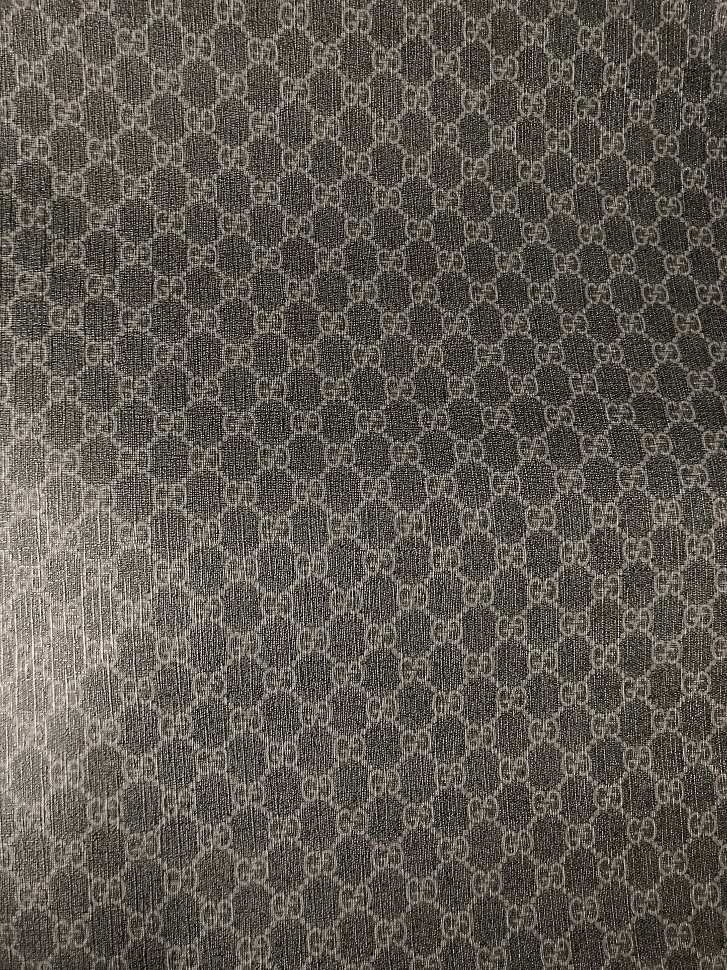 Klassisches Premium-Designerleder aus schwarz-grauem Gucci-Vinyl für individuelle Möbelpolster für Turnschuhe