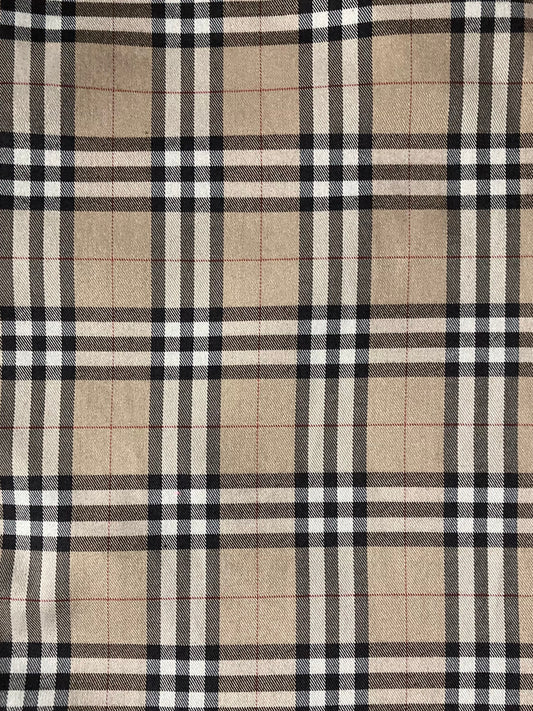 High Quality Burberry Check Cotton Brushed Cozy Fabric for Shirt