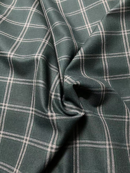 Dark Green Premium Check Fabric