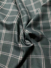 Load image into Gallery viewer, Dark Green Premium Check Fabric