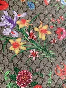 Flowers Forrest Gucci Classic Designer Leather Fabric for Custom Sneakers