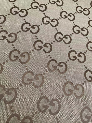 Trending New Big GG Gucci Brown Cotton Fabric for Clothing