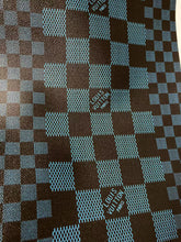 Load image into Gallery viewer, Premium Quality Mix Check Damier LV Deep Blue Leather for Custom