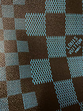 Load image into Gallery viewer, Premium Quality Mix Check Damier LV Deep Blue Leather for Custom