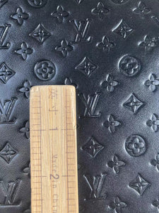 Napa Leather LV Small Letter Black Embossed For Upholstery Furniture Custom Sneaker