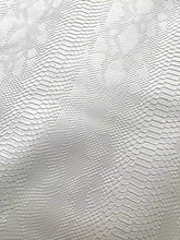 Load image into Gallery viewer, Pure White Snake Skin Leather for Custom Sneaker Sofa Furniture