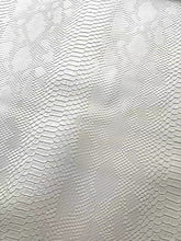 Load image into Gallery viewer, Pure White Snake Skin Leather for Custom Sneaker Sofa Furniture