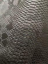 Load image into Gallery viewer, Black Snake Skin Leather for Custom Sneaker Sofa Furniture