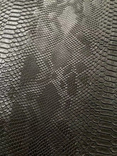 Load image into Gallery viewer, Black Snake Skin Leather for Custom Sneaker Sofa Furniture