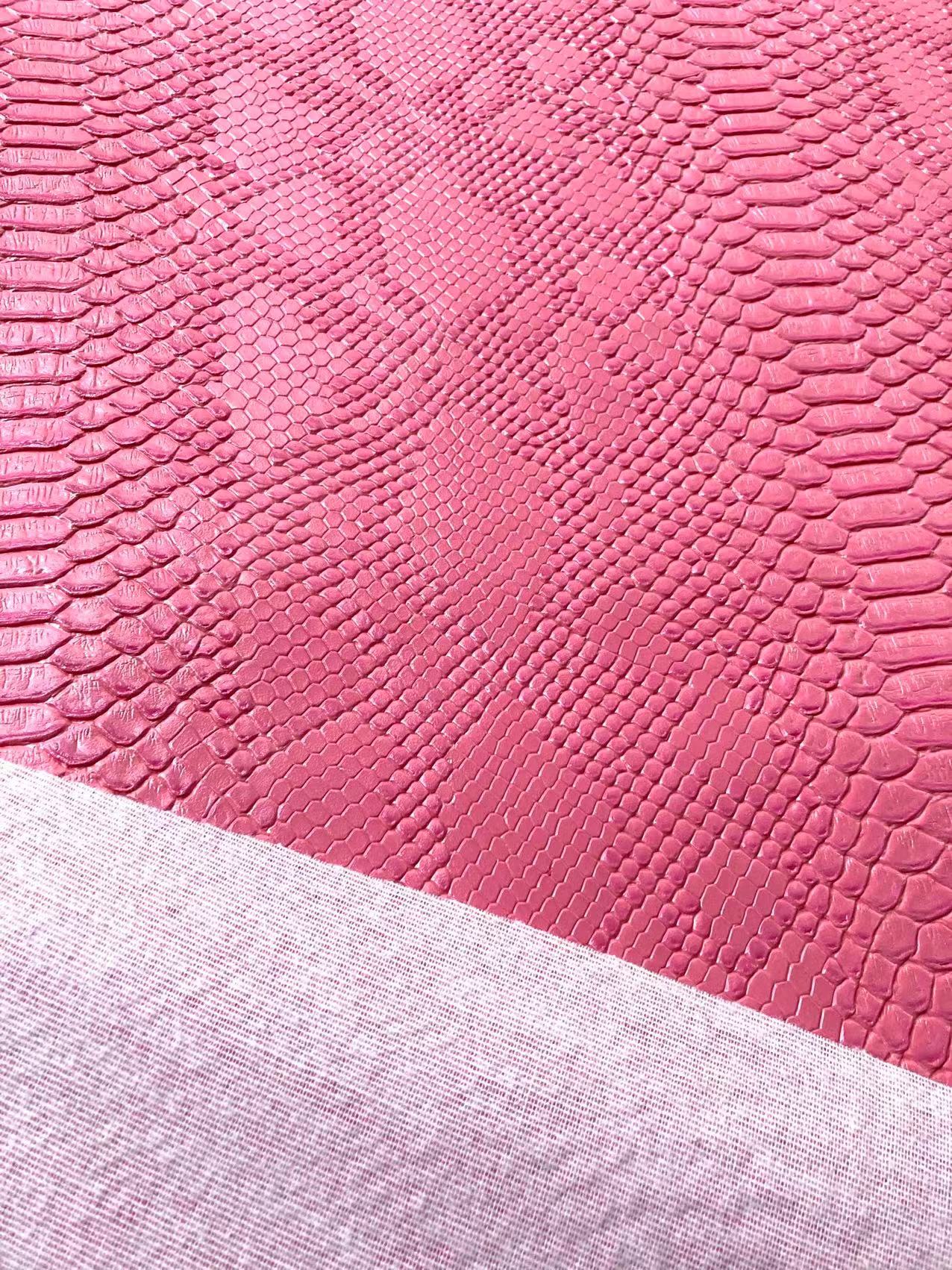 Cuir de peau de serpent rose pour meubles de canapé de sport personnalisés