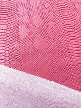 Load image into Gallery viewer, Pink Snake Skin Leather for Custom Sneaker Sofa Furniture