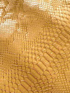 Yellow Snake Skin Leather for Custom Sneaker Sofa Furniture