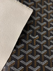 Premium Original Classic Black Brown Goyard Fabric for Bag Furniture Custom