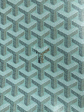 Load image into Gallery viewer, Light Tiffany Blue Goyard Canvas Leather for Custom Sold by Yard