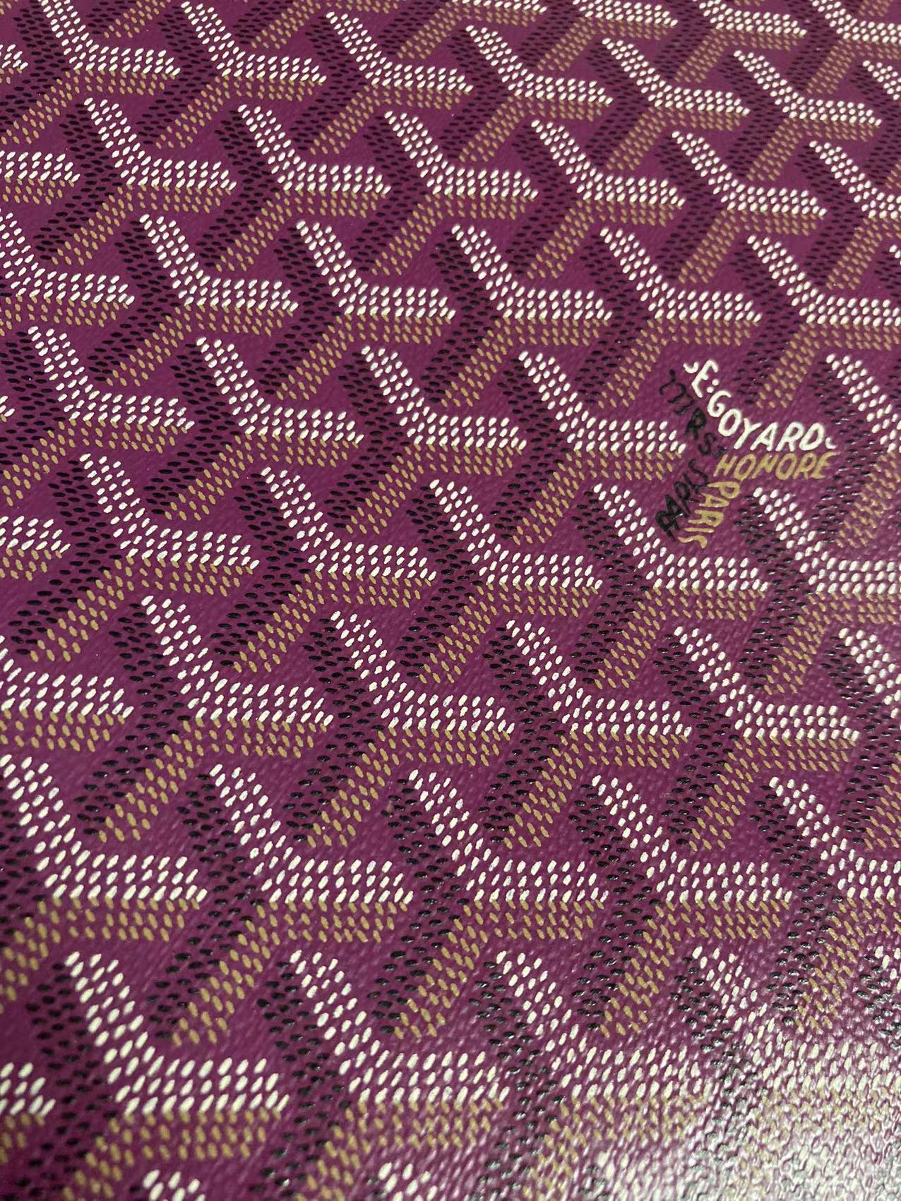 Purple Goyard Leather Canvas for Custom Furniture Fabric Sold by