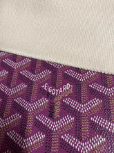 Load image into Gallery viewer, Purple Goyard Leather Canvas for Custom  Furniture Fabric Sold by Yard