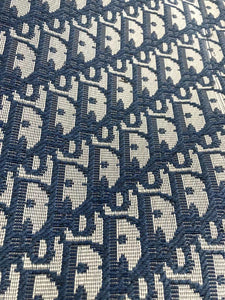 Navy Blue Dior Fabric for Custom Sneaker Bag