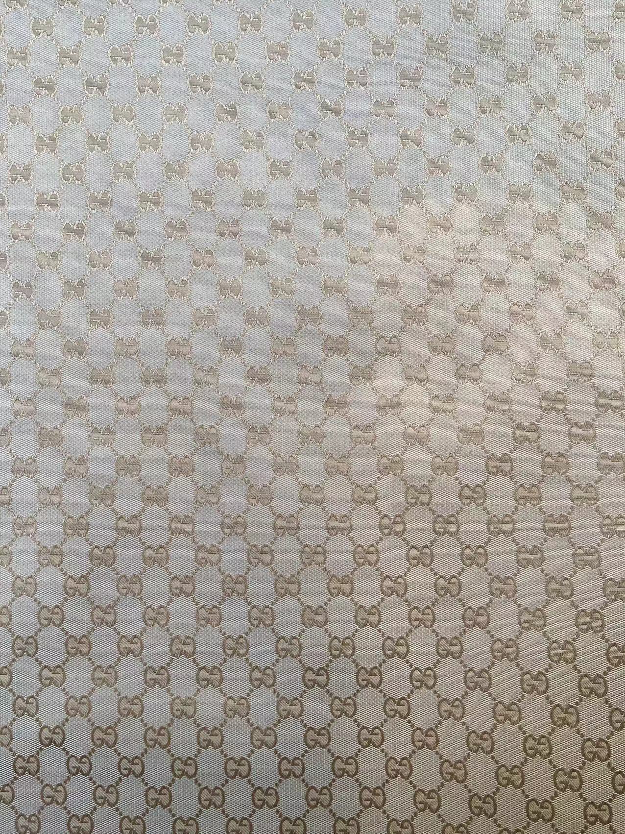 Gold Gucci Cotton Jacquard Fabric for Custom Clothing