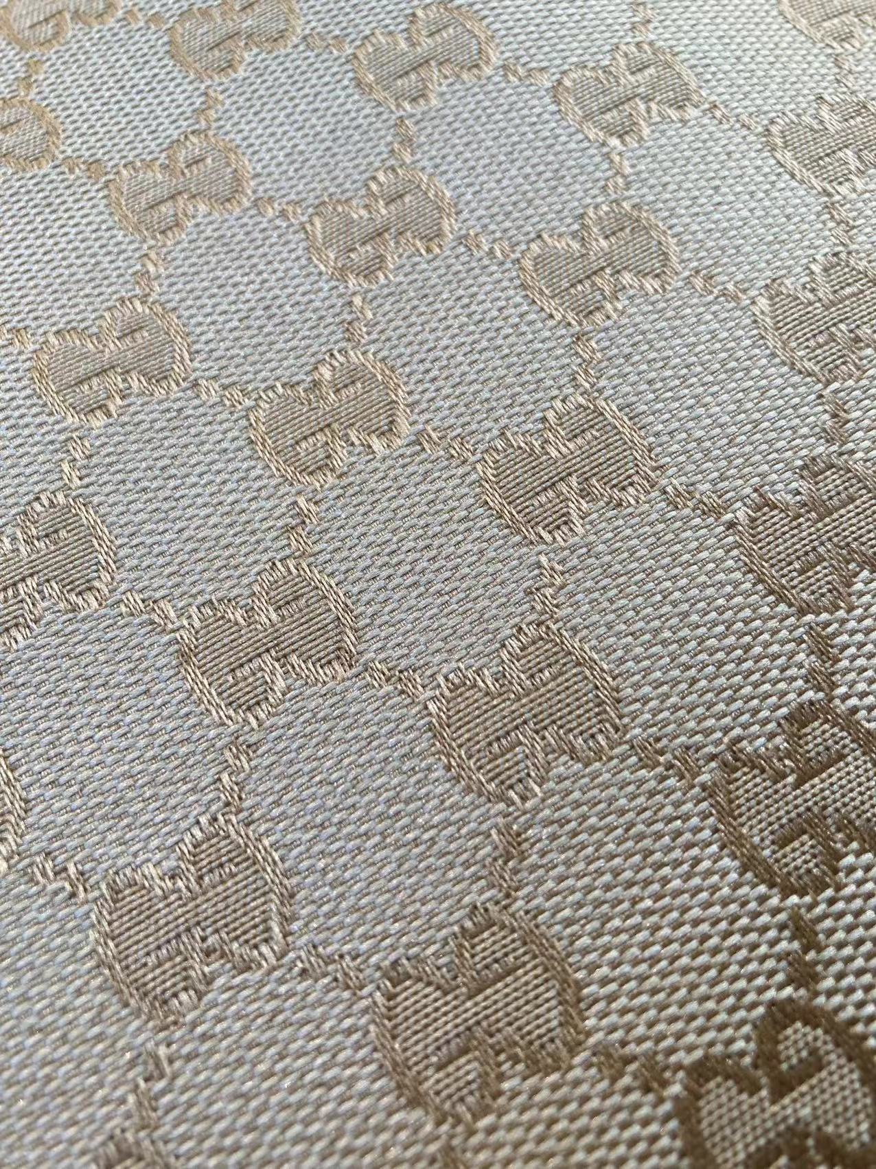 Tissu Jacquard en Coton Gucci Doré pour Vêtements Personnalisés