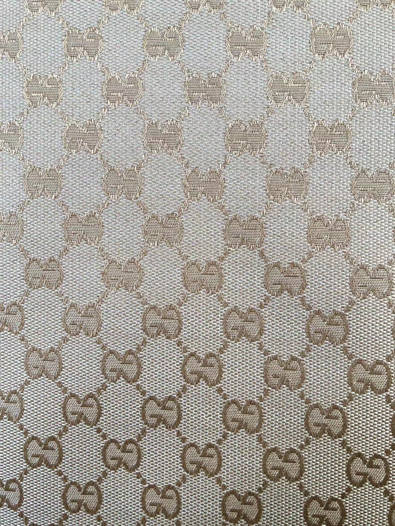 Tissu Jacquard en Coton Gucci Doré pour Vêtements Personnalisés