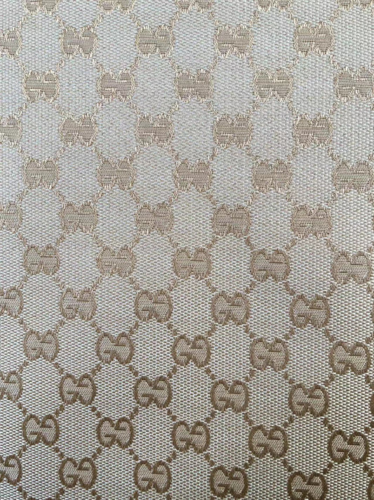 Gold Gucci Cotton Jacquard Fabric for Custom Clothing