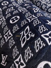 Load image into Gallery viewer, Exquisite Dark Navy Cotton Jacquard Since 1854 Fabric for Bag
