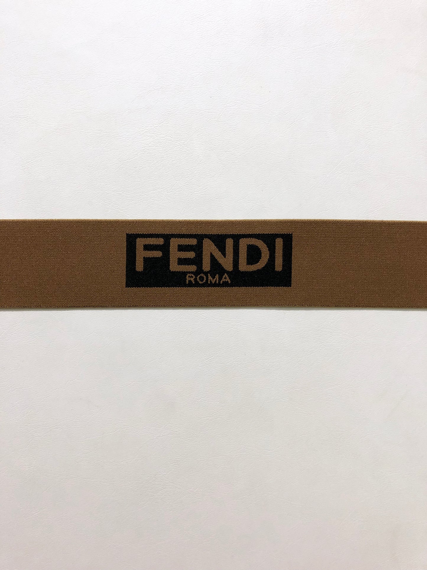 Fendi Roma Tan Elastic Straps