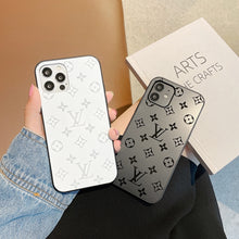 Load image into Gallery viewer, LV Classic Logo Acrylic Smooth iPhone Cases.