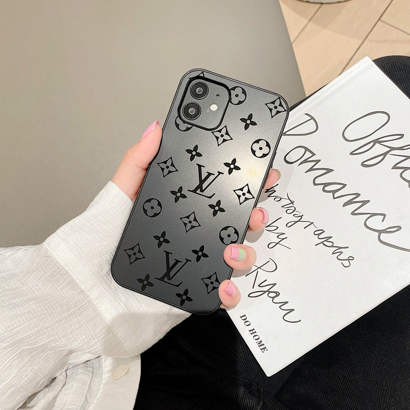 LV Classic Logo Acrylic Smooth iPhone Cases.