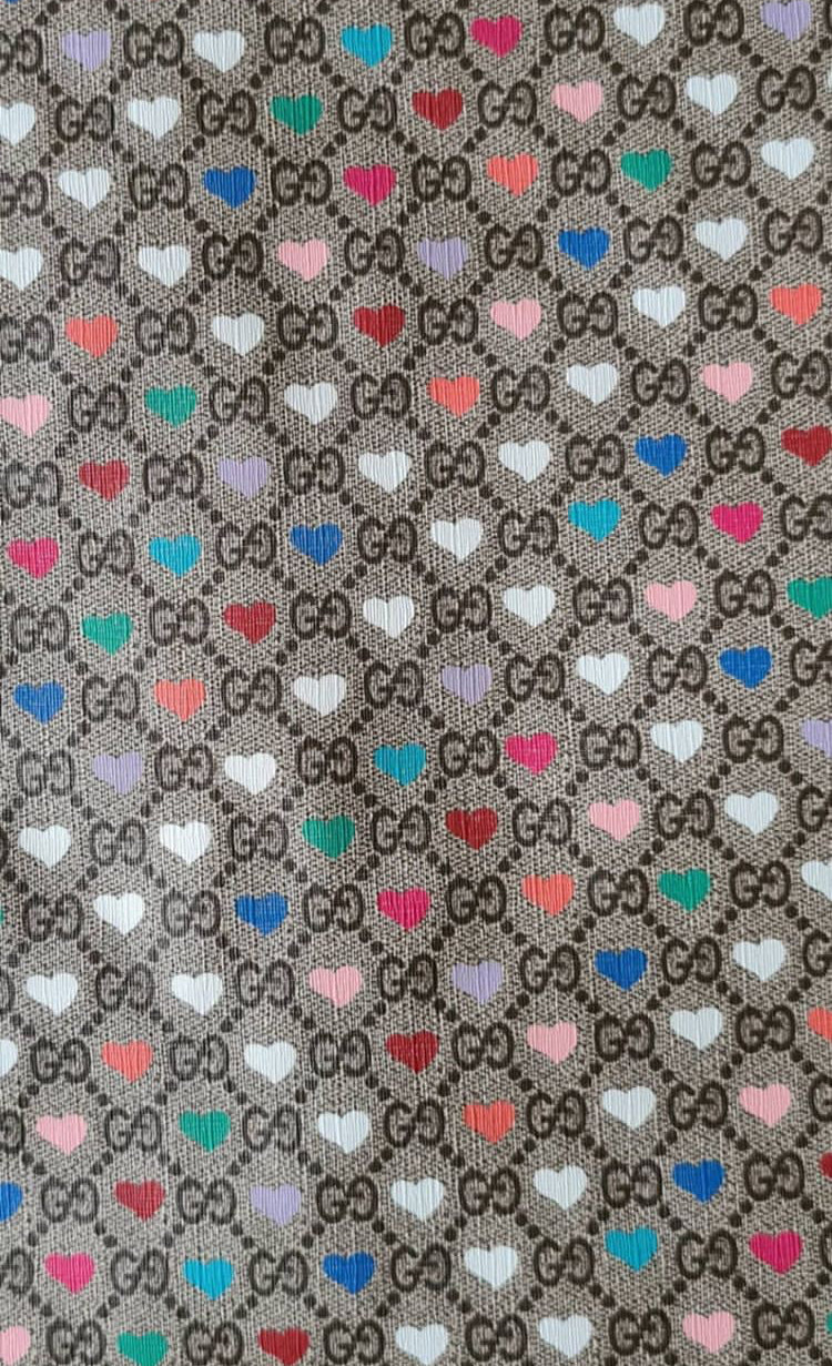 Tissu en cuir coeur Gucci pour sac à chaussures personnalisé