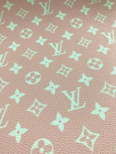 Load image into Gallery viewer, Bright Light Pink LV Faux Leather Fabric for Custom Bag