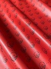 Load image into Gallery viewer, Custom Red Skull Gucci GG Leather for Handmade Upholstery