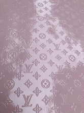 Load image into Gallery viewer, Handcraft Custom Leather Fabric Light Pink Embossed LV for Sneakers Upholstery