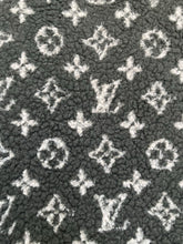 Load image into Gallery viewer, Black Furry Cozy LV Teddy Flannel Fabric