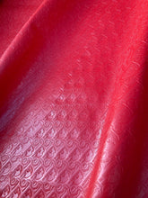Load image into Gallery viewer, Custom Leather Handcraft Pure Red Embossed Dior Fabric