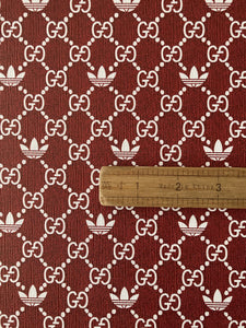 Gucci Adidas Vinyl Leather Fabric for Custom Handcraft
