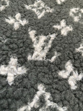 Load image into Gallery viewer, Black Furry Cozy LV Teddy Flannel Fabric