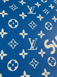 Blue Sup Leather Fabric for Fashion Custom