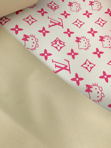 Hello Kitty X LV Leather Fabric for Custom
