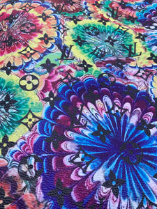 Custom Designer Sewing Diy Leather Colorful Floral LV