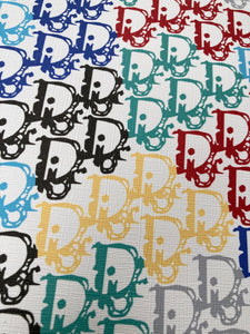 Colorful Dior Lettering Vinyl for Bag Custom Sneakers