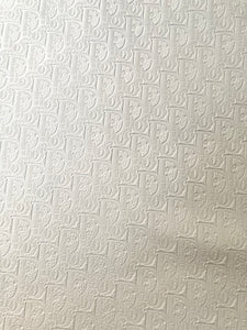 Handmade Leather White Embossed Dior Vinyl Fabric for Custom