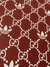 Load image into Gallery viewer, Gucci Adidas Vinyl Leather Fabric for Custom Handcraft